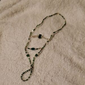 Handmade Green Beaded Barefoot Sandal